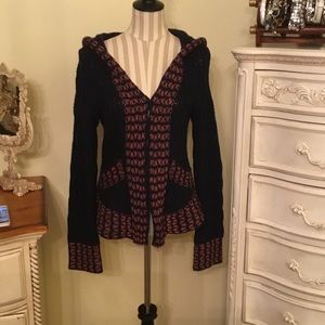 Anthropologie Sleeping on Snow Hoodie Cardigan